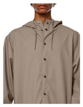 Chubasquero corto beige unisex Rains