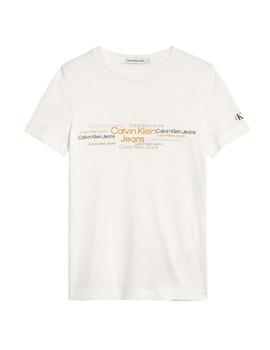 Camiseta placed stack logo Calvin Klein
