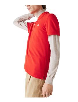 Polo slim fit rojo Lacoste