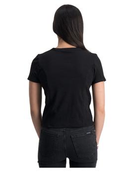Camiseta monogram rib negra Calvin Klein