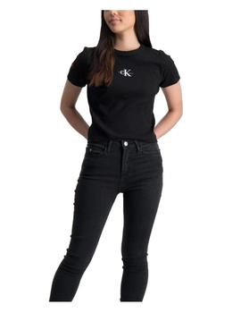Camiseta monogram rib negra Calvin Klein
