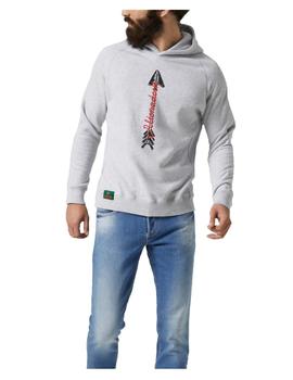 Sudadera con capucha gris con dibujo Altonadock