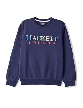 Sudadera logo bordado multicolor Hackett