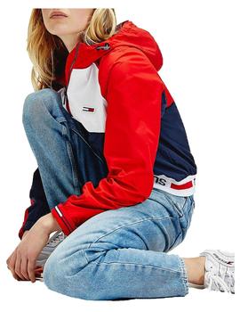 Cortavientos corte cropped logo Tommy Hilfiger