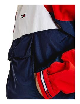 Cortavientos corte cropped logo Tommy Hilfiger