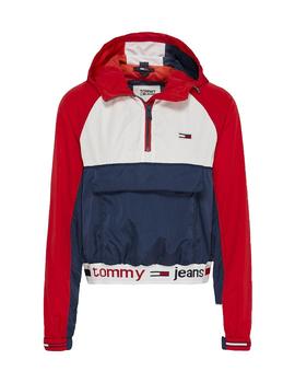 Cortavientos corte cropped logo Tommy Hilfiger