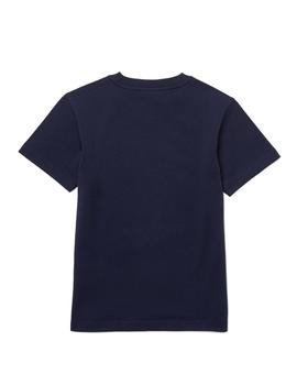 Camiseta azul logo colores Lacoste