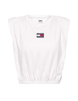 Camiseta cropped con parche Tommy Hilfiger