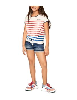 Camiseta rayas combinada Monet Pepe Jeans