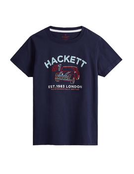 Camiseta con estampado de coches Hackett