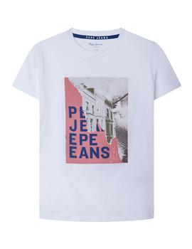 Camiseta Cooper blanco Pepe Jeans