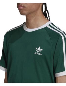 Camiseta 3 Stripes Verde Adidas