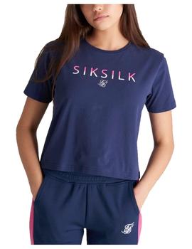 Camiseta Fade Logo Crop Tee Sik Silk