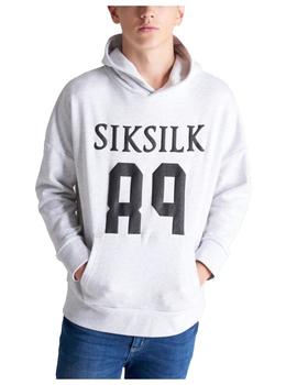 Sudadera Relaxed Fit Gris Sik Silk