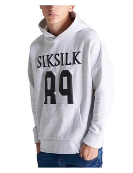 Sudadera Relaxed Fit Gris Sik Silk