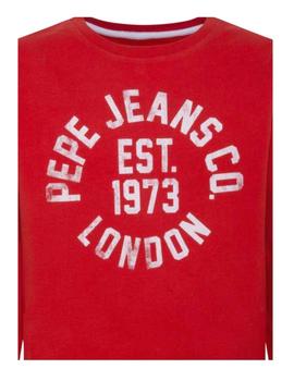 Sudadera roja 1973 Caden Pepe Jeans