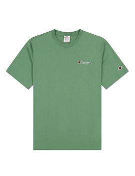 Camiseta crewneck verde Champion