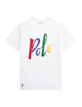 Camiseta blanca logo pintura Polo Ralph Lauren