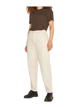 Pantalón Mom Hw Jeans Beige JJXX