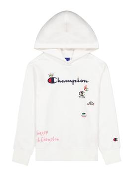 Sudadera blanca detalles New York Champion