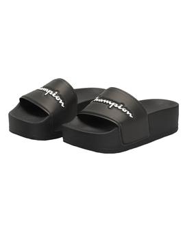 Chanclas plataforma slide nova negro Champion