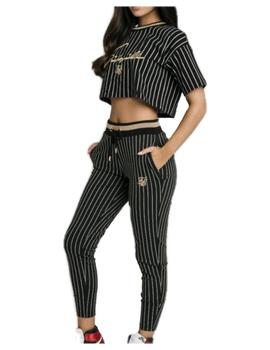 Camiseta baseball stripe crop tee Sik Silk