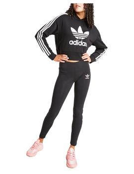 Sudadera Cropped Negra Adidas