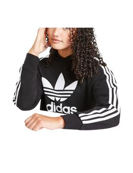 Sudadera Cropped Negra Adidas