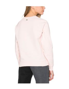 Sudadera rosa logo Lacoste