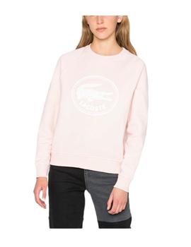 Sudadera rosa logo Lacoste