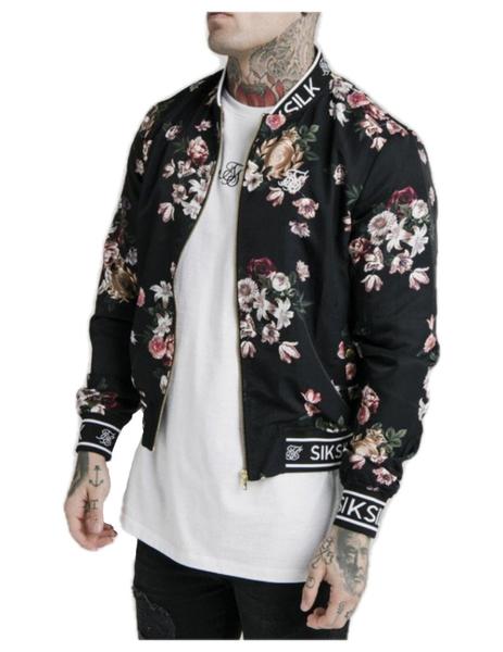 prestige floral bomber jacket Silk