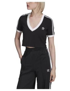 Camiseta cropped black tee Adidas