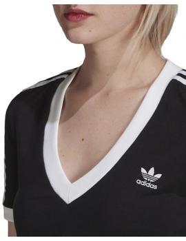 Camiseta cropped black tee Adidas