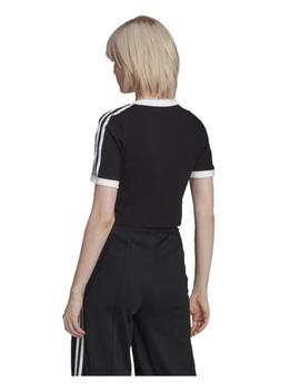 Camiseta cropped black tee Adidas