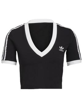 Camiseta cropped black tee Adidas