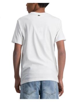 Camiseta blanca logo Lacoste
