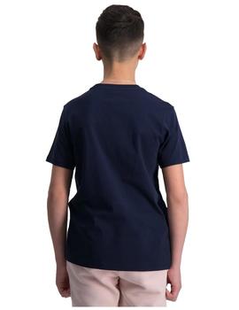Camiseta azul logo colores Lacoste