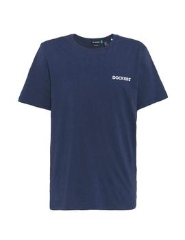 Camiseta azul marino con logo Dockers