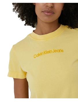 Camiseta garment dyed baby Calvin Klein