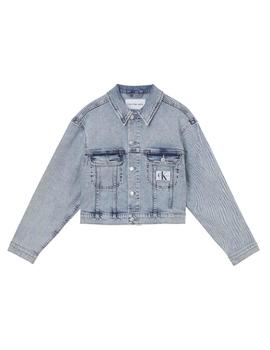 Chaqueta denim cropped oversized Calvin Klein