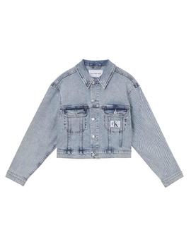 Chaqueta denim cropped oversized Calvin Klein