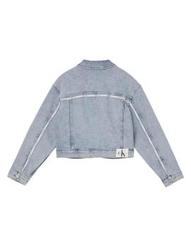 Chaqueta denim cropped oversized Calvin Klein