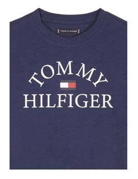 Camiseta Essential azul logo Tommy Hilfiger