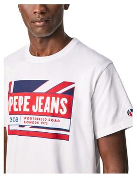 Camiseta Adelard blanca Pepe Jeans