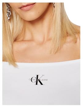 Top monogram slim bardot Calvin Klein