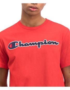 Camiseta satin script logo crew neck Champion