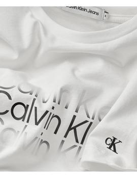 Camiseta Blanca Inst Cut Off Logo Calvin Klein