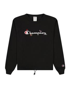 Sudadera crewneck negra Champion