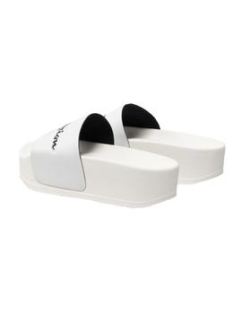 Chanclas plataforma slide nova blanca Champion