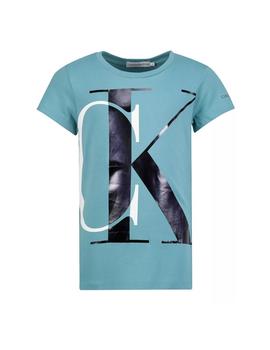 Camiseta azul Exploded Monogram Slim